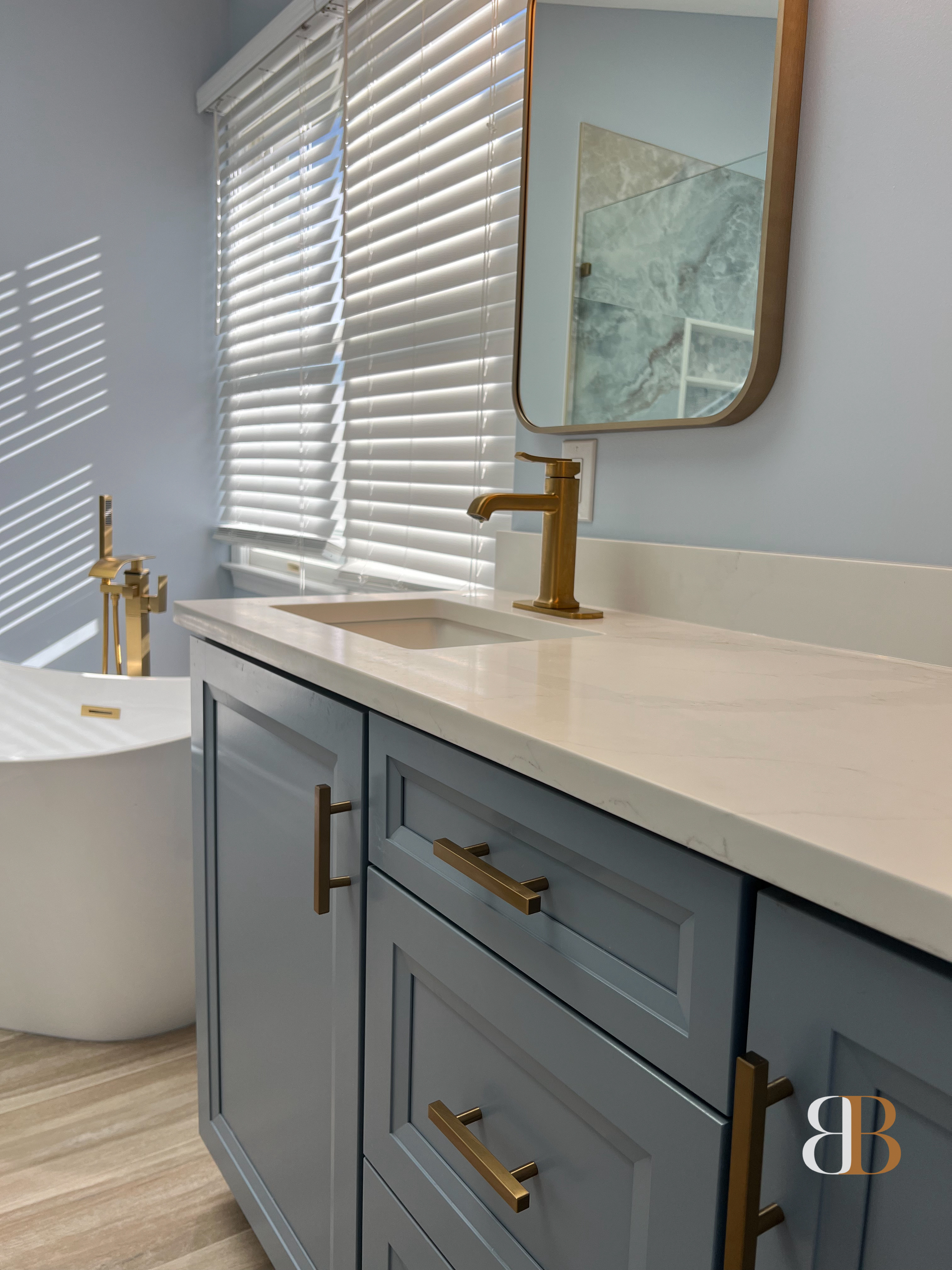 Contemporary bathroom remodel in Langhorne by B&B Associates Creations — photo 5
